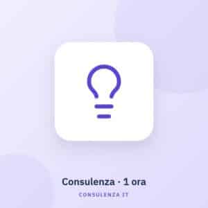 Consulenza · 1 ora – Consulenza IT